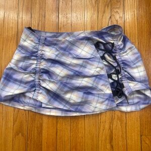 Karla Laidlaw mini wrap skirt in lavender color way (size L)